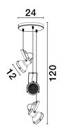 Pendelleuchte "RUVI" 3x max. 12W Schwarz matt E14 dimmbar ohne Leuchtmittel